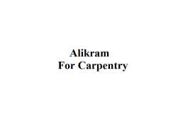 Alikram for Carpentry